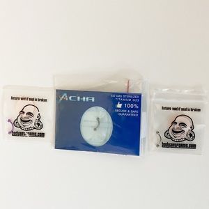 Body Jewelry Bundle Lot 16G Gauge Titanium Curved Barbell 3/8 Piercing Daith NEW